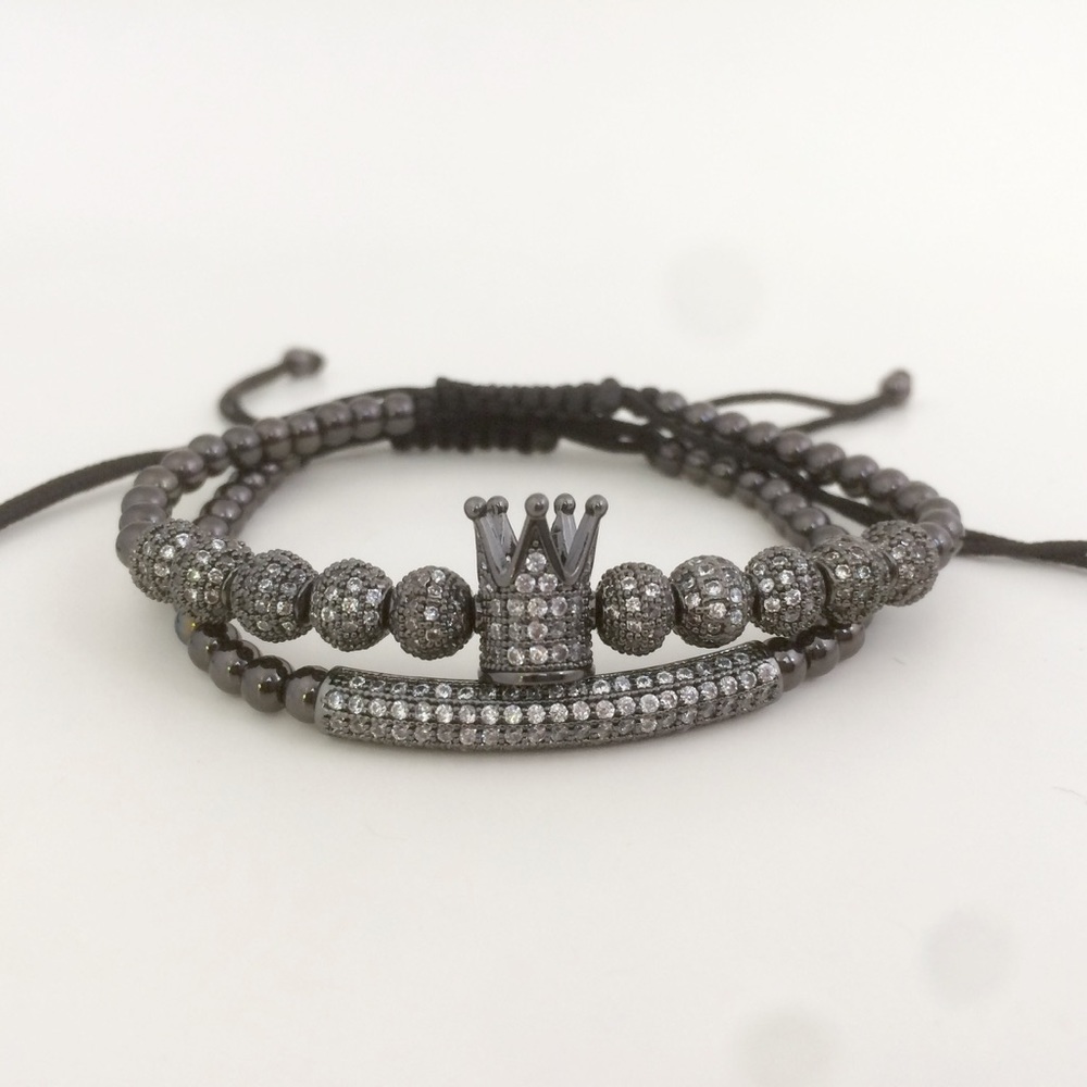 🔥Luxury PVC Plated Macrame Beaded Bracelets